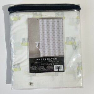 Haus + Haven Llama Fabric Shower Curtain